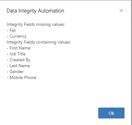 Abbildung 6: Anzeige der definierten Felder