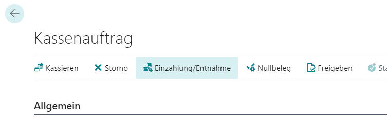 Einzahlung/Entnahme